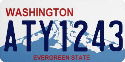 WA license plate ATY1243