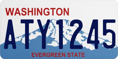 WA license plate ATY1245