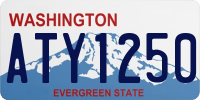 WA license plate ATY1250