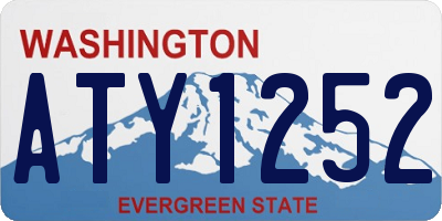 WA license plate ATY1252