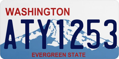WA license plate ATY1253