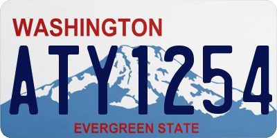 WA license plate ATY1254