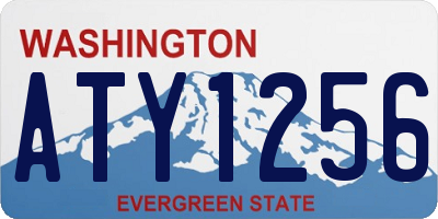 WA license plate ATY1256