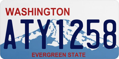 WA license plate ATY1258