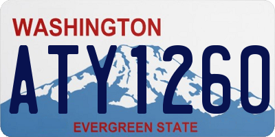 WA license plate ATY1260