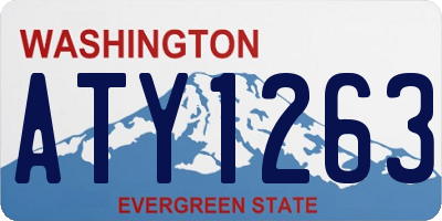 WA license plate ATY1263