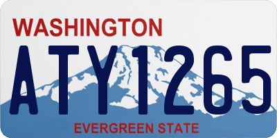 WA license plate ATY1265