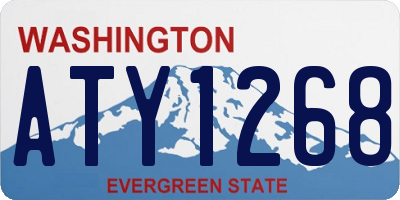 WA license plate ATY1268
