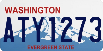 WA license plate ATY1273