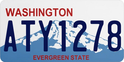 WA license plate ATY1278