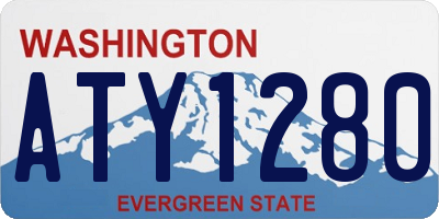 WA license plate ATY1280