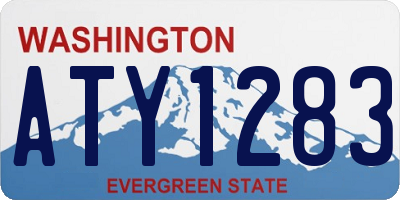 WA license plate ATY1283