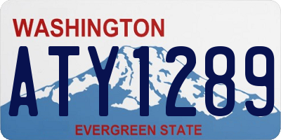 WA license plate ATY1289