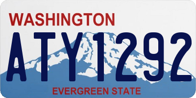 WA license plate ATY1292