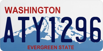 WA license plate ATY1296