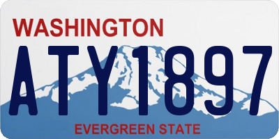 WA license plate ATY1897