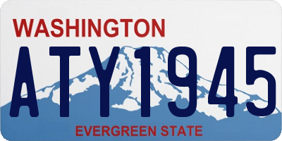 WA license plate ATY1945