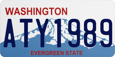 WA license plate ATY1989
