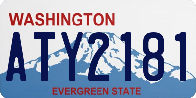 WA license plate ATY2181