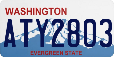 WA license plate ATY2803
