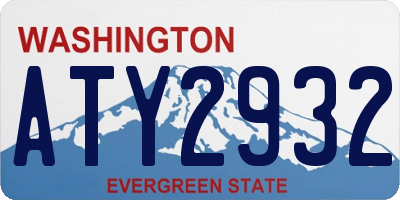 WA license plate ATY2932