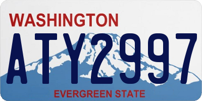 WA license plate ATY2997