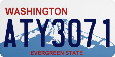 WA license plate ATY3071