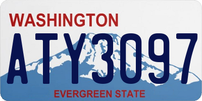 WA license plate ATY3097