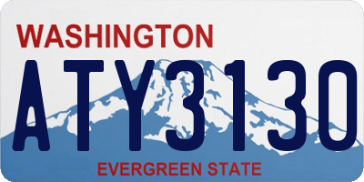 WA license plate ATY3130
