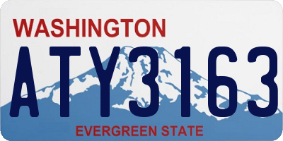 WA license plate ATY3163