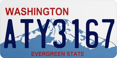 WA license plate ATY3167