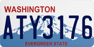 WA license plate ATY3176