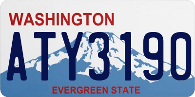 WA license plate ATY3190