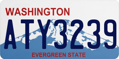 WA license plate ATY3239