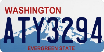 WA license plate ATY3294