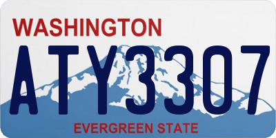 WA license plate ATY3307