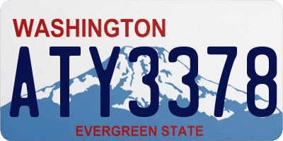 WA license plate ATY3378