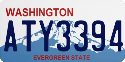 WA license plate ATY3394