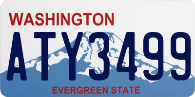 WA license plate ATY3499