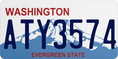 WA license plate ATY3574