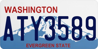 WA license plate ATY3589