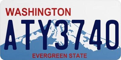 WA license plate ATY3740