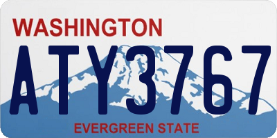 WA license plate ATY3767