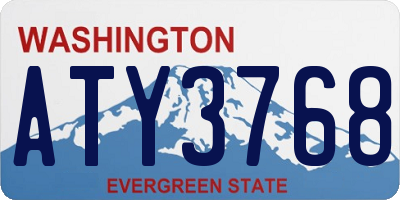 WA license plate ATY3768
