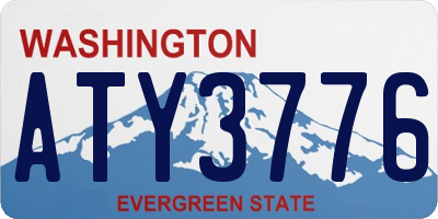 WA license plate ATY3776
