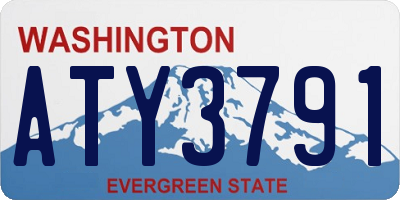 WA license plate ATY3791