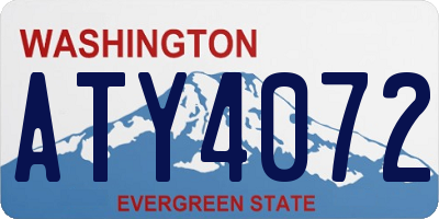 WA license plate ATY4072