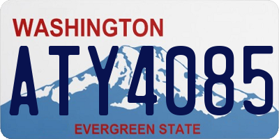 WA license plate ATY4085