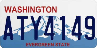 WA license plate ATY4149