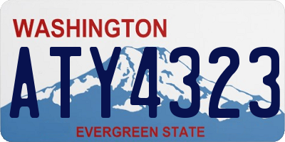 WA license plate ATY4323